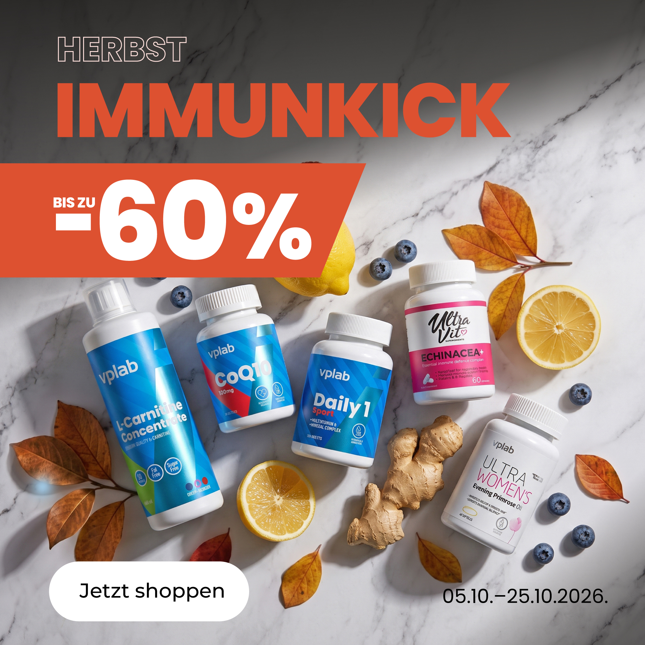 Herbstlicher Immun-Kick: bis zu 60% Rabatt